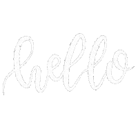 Lettering Hello Sticker