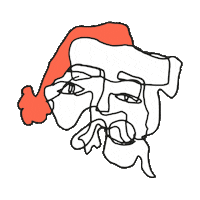 Christmas Santa Sticker by MALT Studio