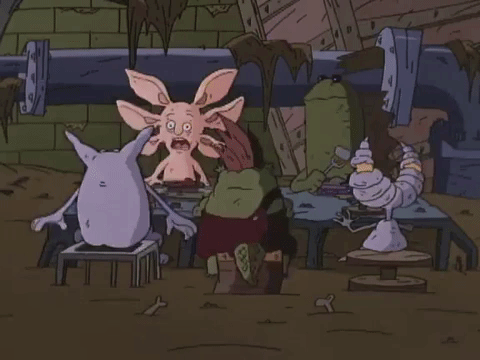 nickrewind giphydvr nicksplat aaahh real monsters giphyarm035 GIF