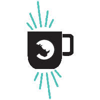 Latte Barista Sticker by White Rhino Coffee