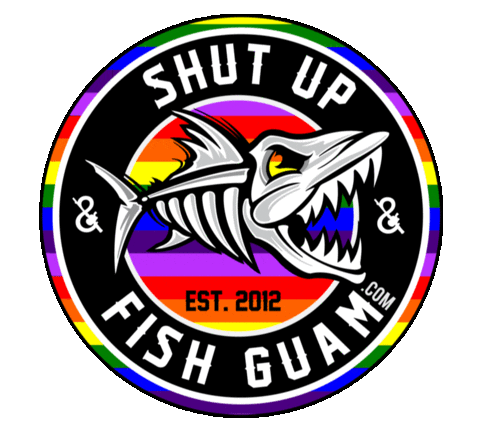 shutupandfishguam pride lgbtq suaf shut up and fish Sticker