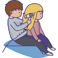 Hair Couple Sticker