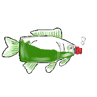climate change plastic pollution Sticker by Rosie Johnson Illustrates