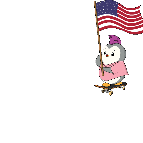 Celebrate United States Sticker by Pudgy Penguins