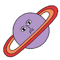 Space Planet Sticker by Aysha Tengiz
