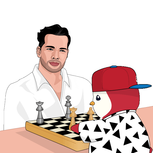 Penguin Chess Sticker by Pudgy Memez