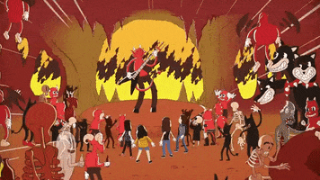 Rock Band Fire GIF by bsmrocks