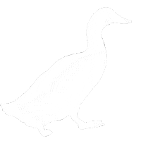 xoxofarmgirl white duck farm silhouette Sticker