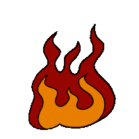 jillycatherine hot fire flame hot fire Sticker