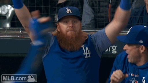 Los Angeles Dodgers Justin GIF by MLB