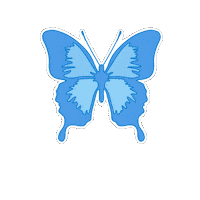 Butterfly Blues Sticker