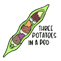 AliceBujos friends gang potato pod Sticker