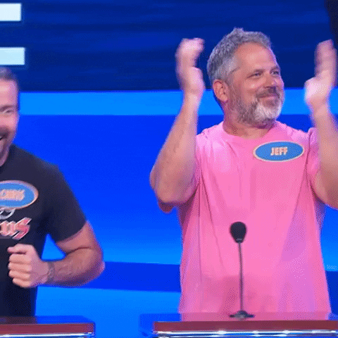 Celebrity Family Feud Friends GIF by ABC Network