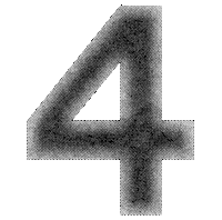 Number Four Text Sticker