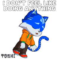 Tired Leave Me Alone Sticker by Toshithecat