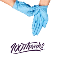 Virus Gloves Sticker by 100Thanks