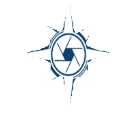 focustef logo travel compass fotografie Sticker