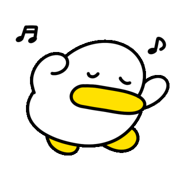 420gram00 happy dance character duck Sticker