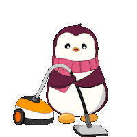 Vacuuming Clean House Sticker by Pudgy Penguins