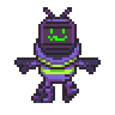 Happy Pixel Sticker by The Ethereans