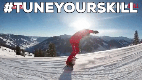 tuneyourskill giphygifmaker yeah snowboard board GIF