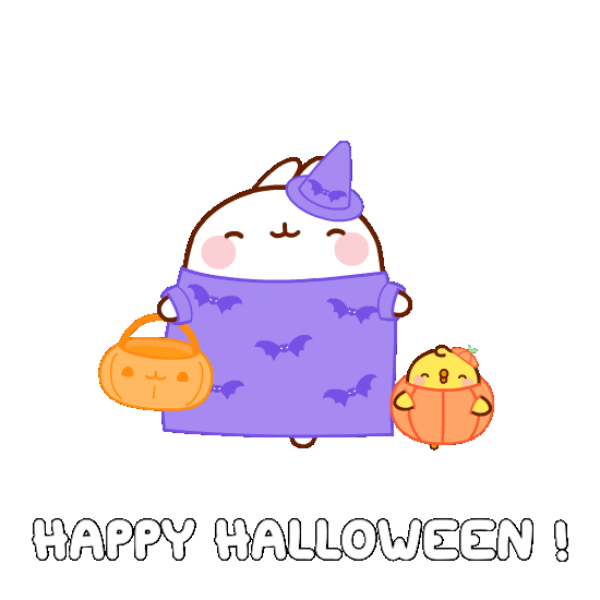 Scared Horror Sticker by Molang