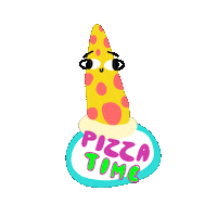 Pizza Time Eating Sticker