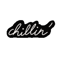 Chilling Black And White Sticker