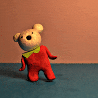 teddy bear dance GIF by Philippa Rice