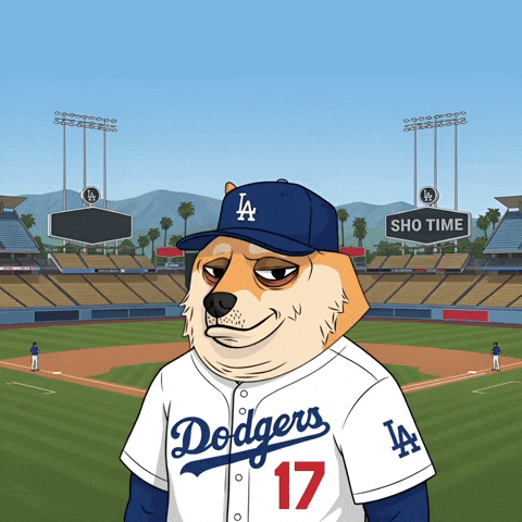 Los Angeles Dodgers Baseball GIF by Doge Pound