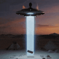 Flying Saucer Ufo GIF by Lonely Aliens