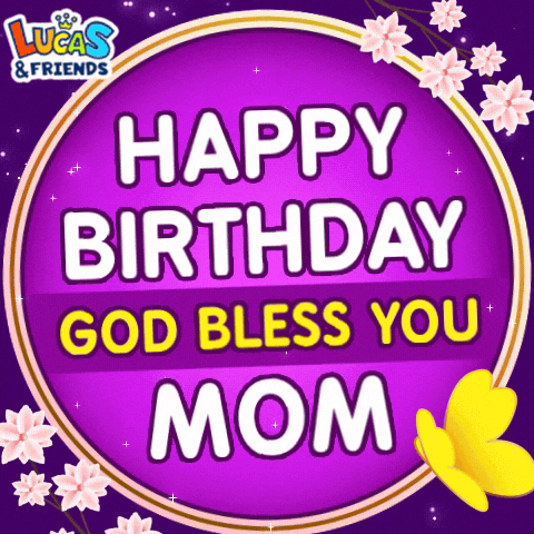 Happy Birthday Mom GIF by Lucas and Friends by RV AppStudios