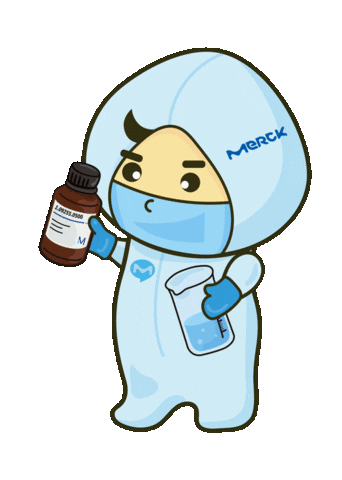 Mask Work Hard Sticker by Merck Life Science Taiwan