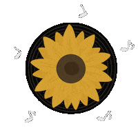 brittalsemgeest music vinyl sunflower sunflowers Sticker