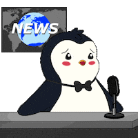 Stressing Breaking News Sticker by Pudgy Penguins