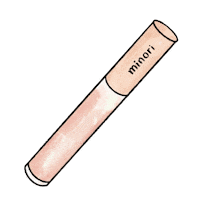 Myminori makeup lipgloss cleanbeauty line art Sticker