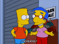 scared bart simpson GIF