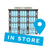 ARIGHIBIANCHI building in store arighi bianchi Sticker
