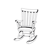 swampsaladclothing chair swampsalad rockinchair Sticker