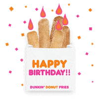 happy birthday donuts Sticker by Dunkin’