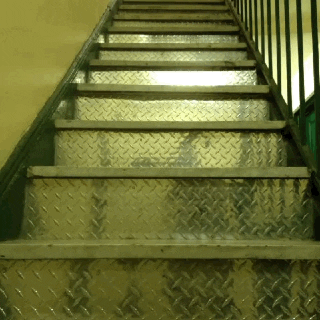 stairs baguettes GIF