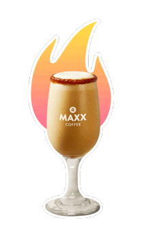 MaxxCoffeeSG giphyupload coffee fire lit Sticker