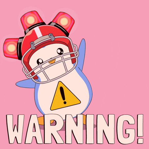 Penguin Warning GIF by Pudgy Penguins