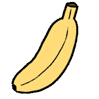 Banana Peel Hello Sticker by vobot