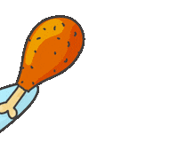 Throw Away Chicken Leg Sticker