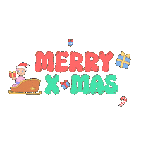 Merry Xmas Happy Holidays Sticker by Fatman