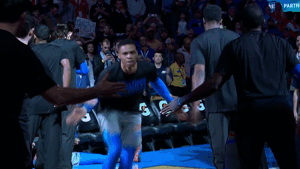 excited russell westbrook GIF by NBA