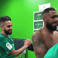 High Five Ligue 1 GIF by AS Saint-Étienne