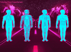 michaelpaulukonis neon meat retrowave cannibalism GIF