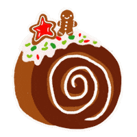 Cinnamon Roll Christmas Sticker